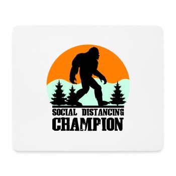big foot social distancing - Mouse Pad (horizontal) - white - Front