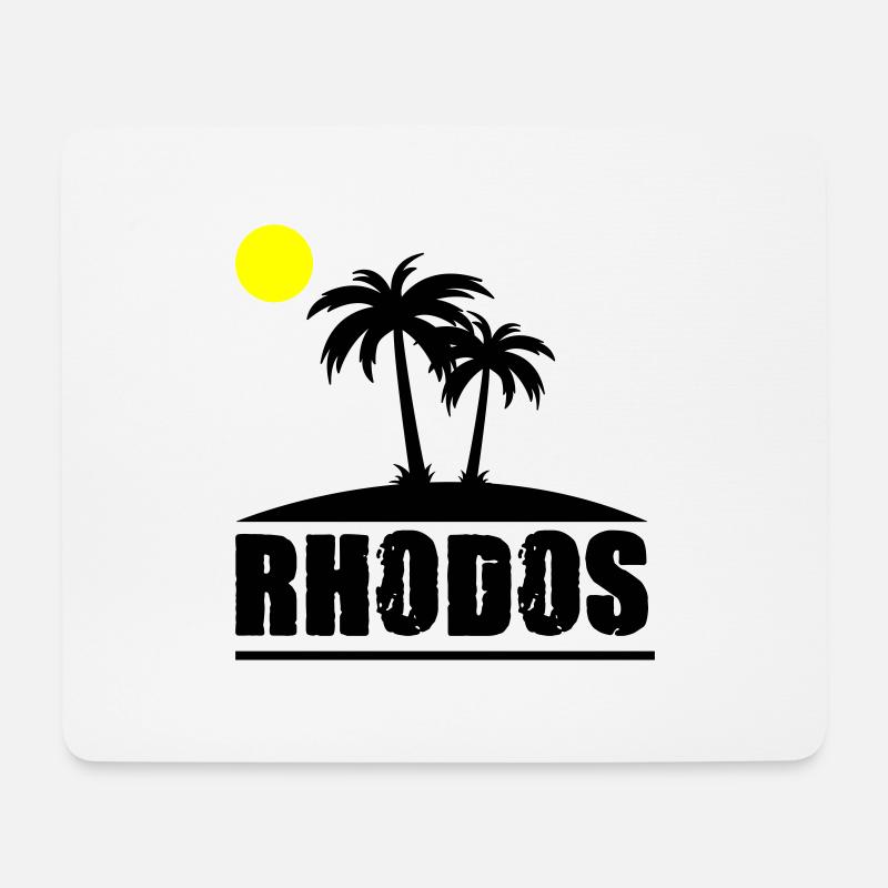 rhodos - Mousepad (Querformat) - Weiß