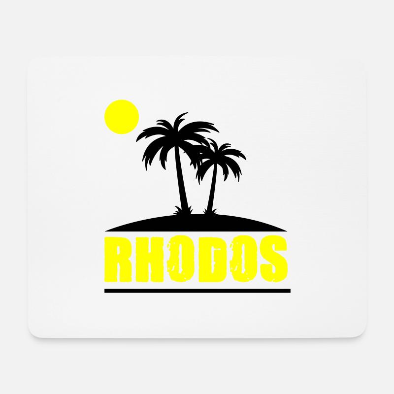 rhodos - Mousepad (Querformat) - Weiß