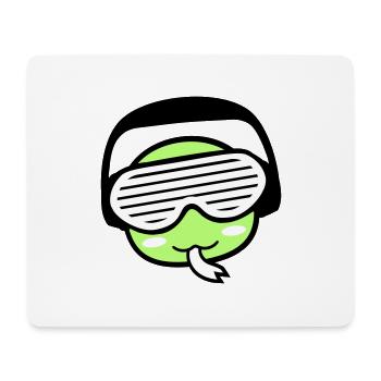 Coole DJ Schlange Gesicht Tier Kopf Musik Party - Tapis de souris (format paysage) - blanc - Devant