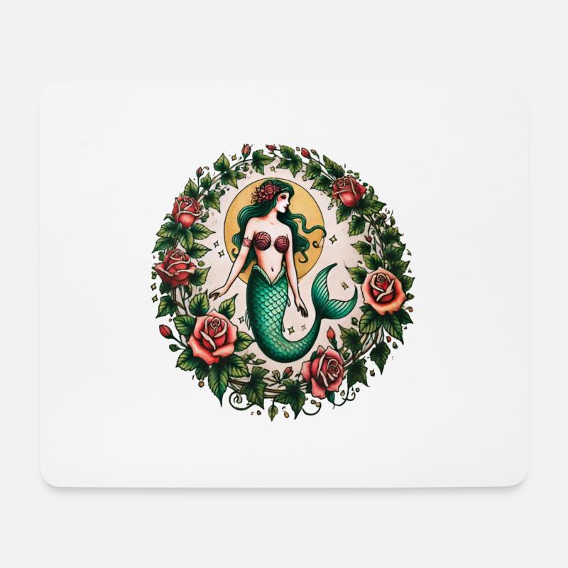 Meerjungfrau - Mousepad (Querformat) - Weiß