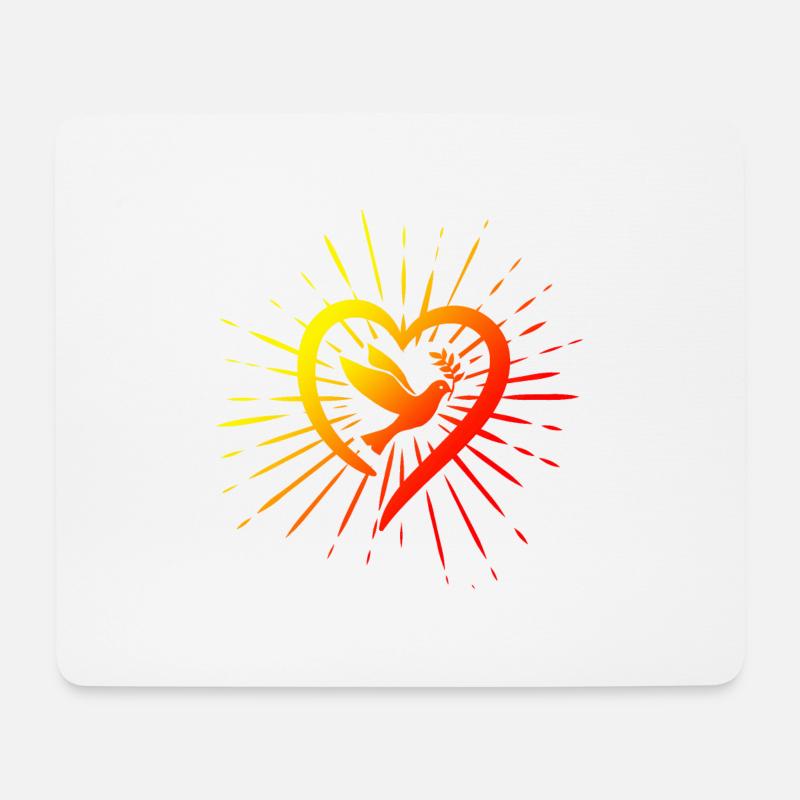 Liebe, Licht, Frieden - Mousepad (Querformat) - Weiß