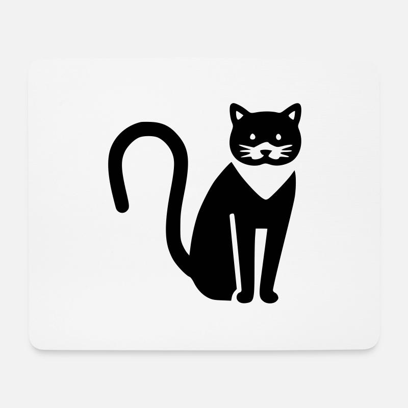 Katze - Mousepad (Querformat) - Weiß