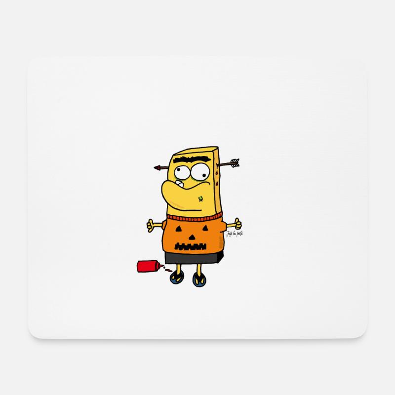 TRICK ODER POMMES WEISS - Mousepad (Querformat) - Weiß