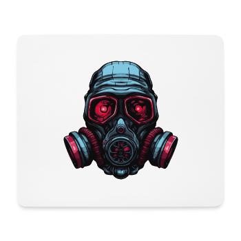 Gas mask - Mouse Pad (horizontal) - white - Front