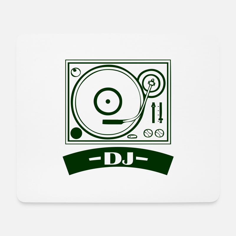 Turntable Dj - Mousepad (Querformat) - Weiß