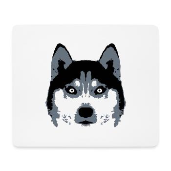 Hund Weißer Husky Gesicht Kopf Schöne Rasse Cool - Mousepad (Querformat) - Weiß - Vorne