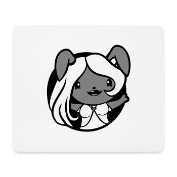 Bunny Girl Jolie Femme Cheveux Bunny Ondulant Trou - Tapis de souris (format paysage) - blanc - Devant