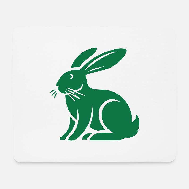 hase kaninchen tier - Mousepad (Querformat) - Weiß