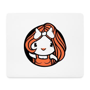 Bird Lady Woman Female Pretty Dress Bow - Mouse Pad (horizontal) - white - Front