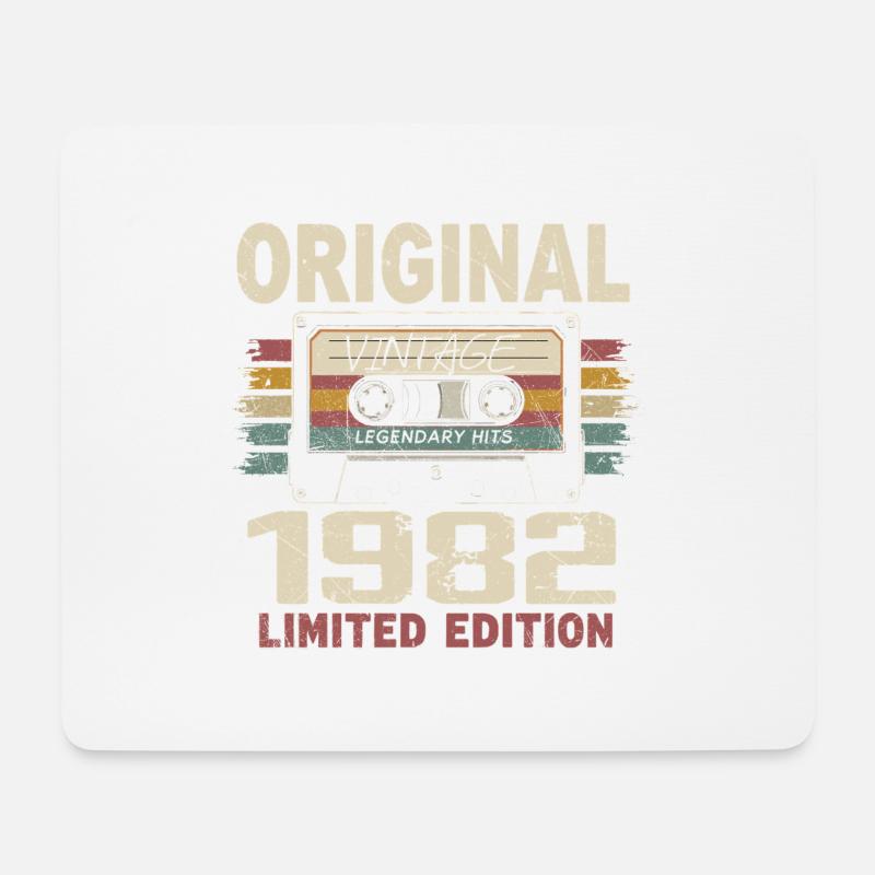 1982 Geburtstagsgeschenk 1982 Jahrgang 1982 Retro - Mousepad (Querformat) - Weiß
