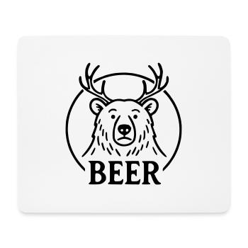 Bier - Mousepad (Querformat) - Weiß - Vorne