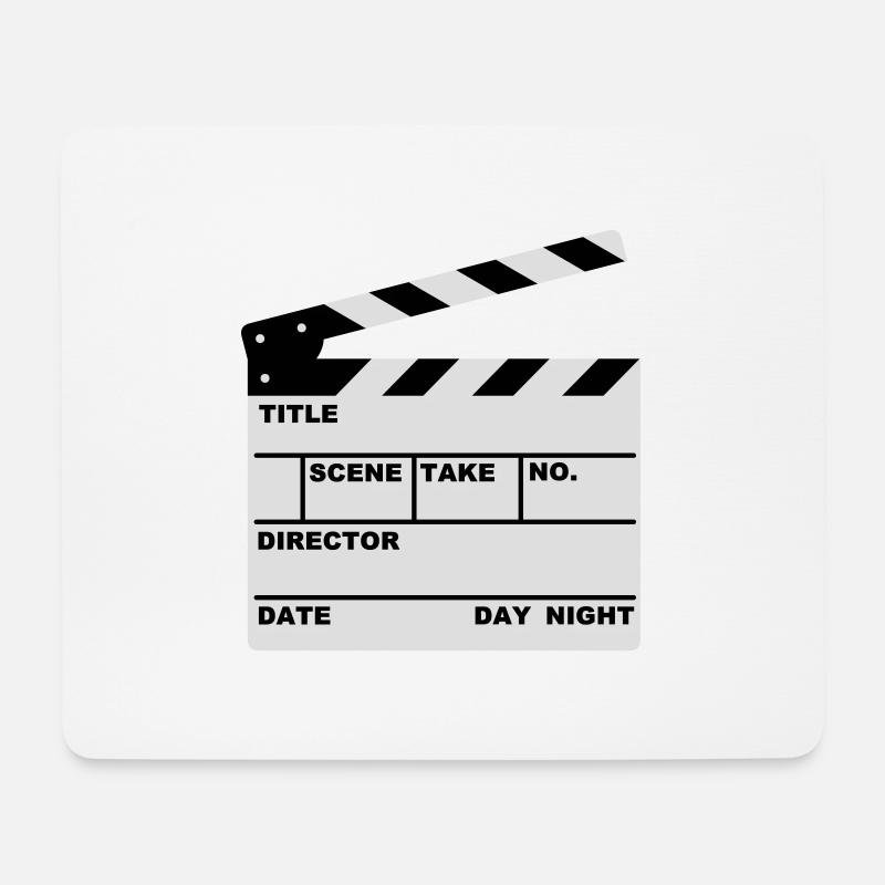 Klappe - clapperboard - Mousepad (Querformat) - Weiß