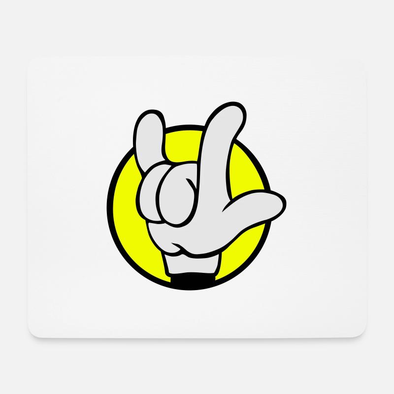 i love you sign - Mousepad (Querformat) - Weiß
