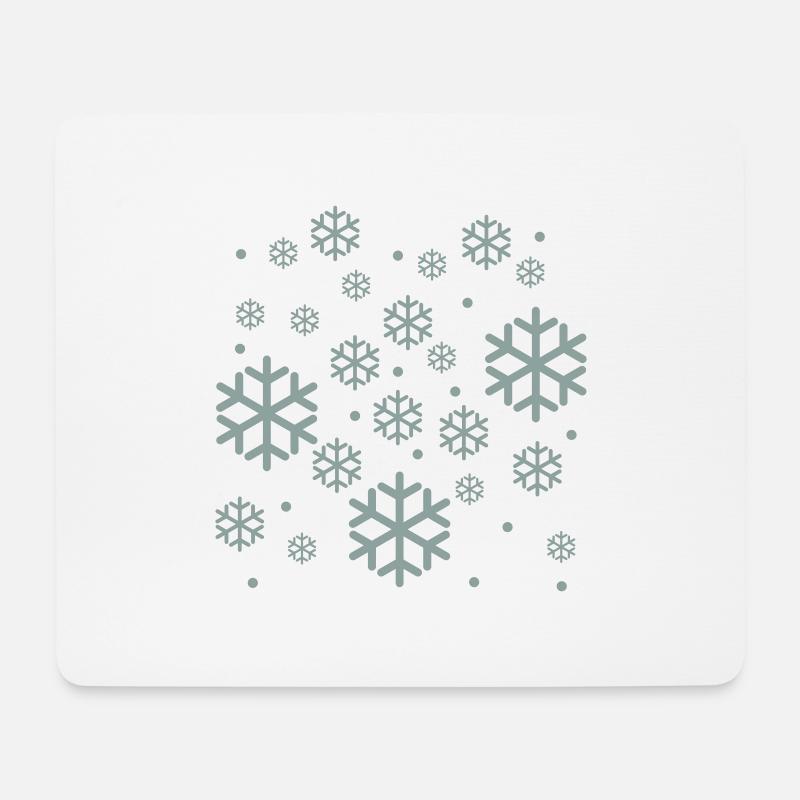 Schnee - Mousepad (Querformat) - Weiß