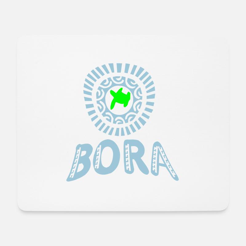 polynesisch Schildkröte Tattoo Bora Bora - Mousepad (Querformat) - Weiß