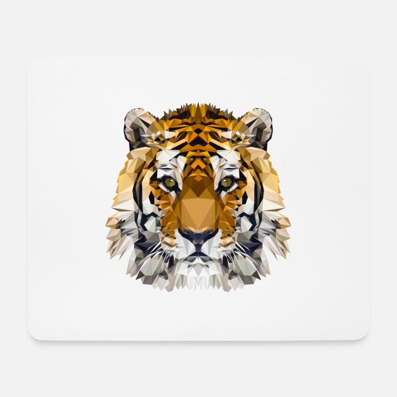 Tiger - Mousepad (Querformat) - Weiß