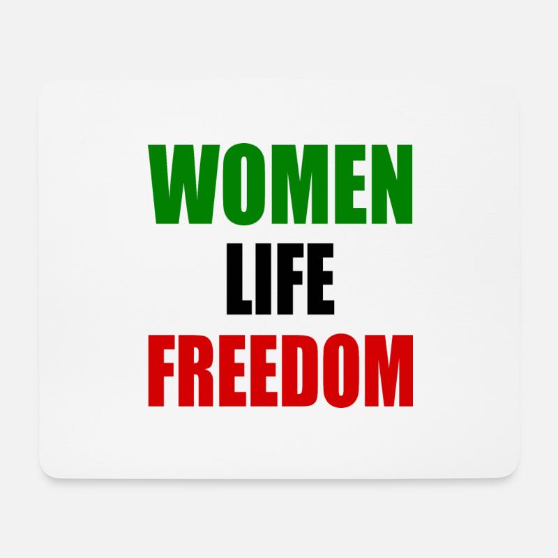 Women life freedom - Mousepad (Querformat) - Weiß