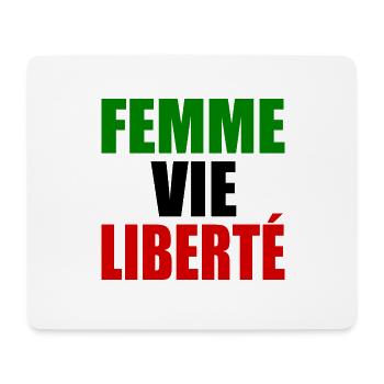 Femme vie liberté iran - Tapis de souris (format paysage) - blanc - Devant