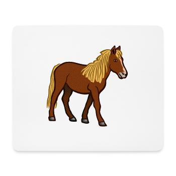 cheval - Tapis de souris (format paysage) - blanc - Devant
