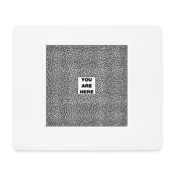 Labyrinthe Vous êtes ici - Tapis de souris (format paysage) - blanc - Devant