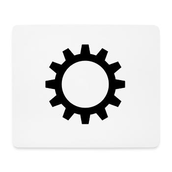 Zahnrad - Mousepad (Querformat) - Weiß - Vorne