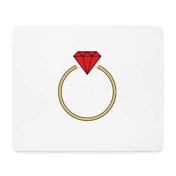 diamond ring - Mouse Pad (horizontal) - white - Front