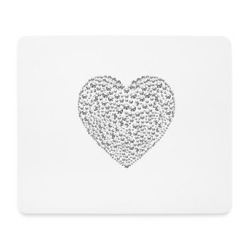 Diamanten Herz - Mousepad (Querformat) - Weiß - Vorne