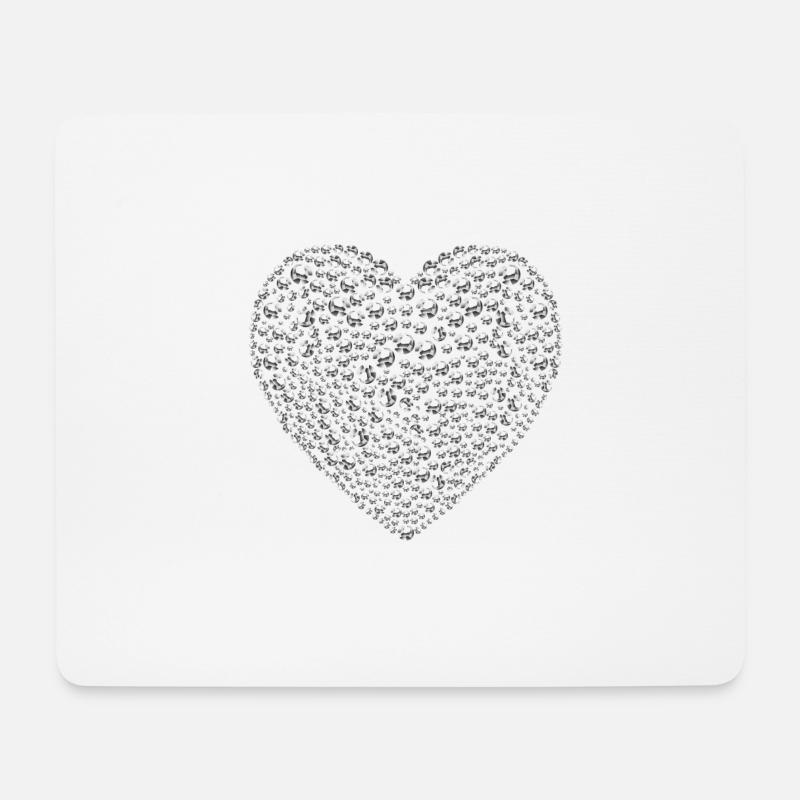 Diamonds heart - Mouse Pad (horizontal) - white