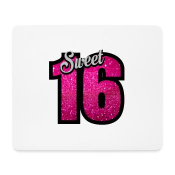 Sweet 16 - Mousepad (Querformat) - Weiß - Vorne