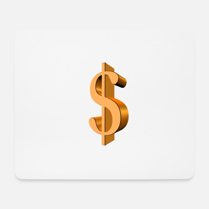 dollar - Mouse Pad (horizontal) - white