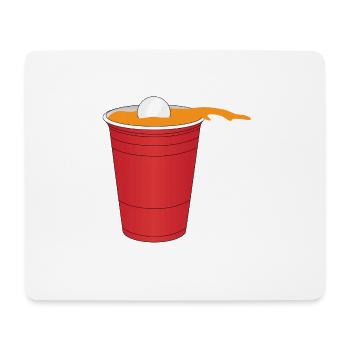 Beerpong Ball dans Cup Splash idées cadeaux Beerpong - Tapis de souris (format paysage) - blanc - Devant