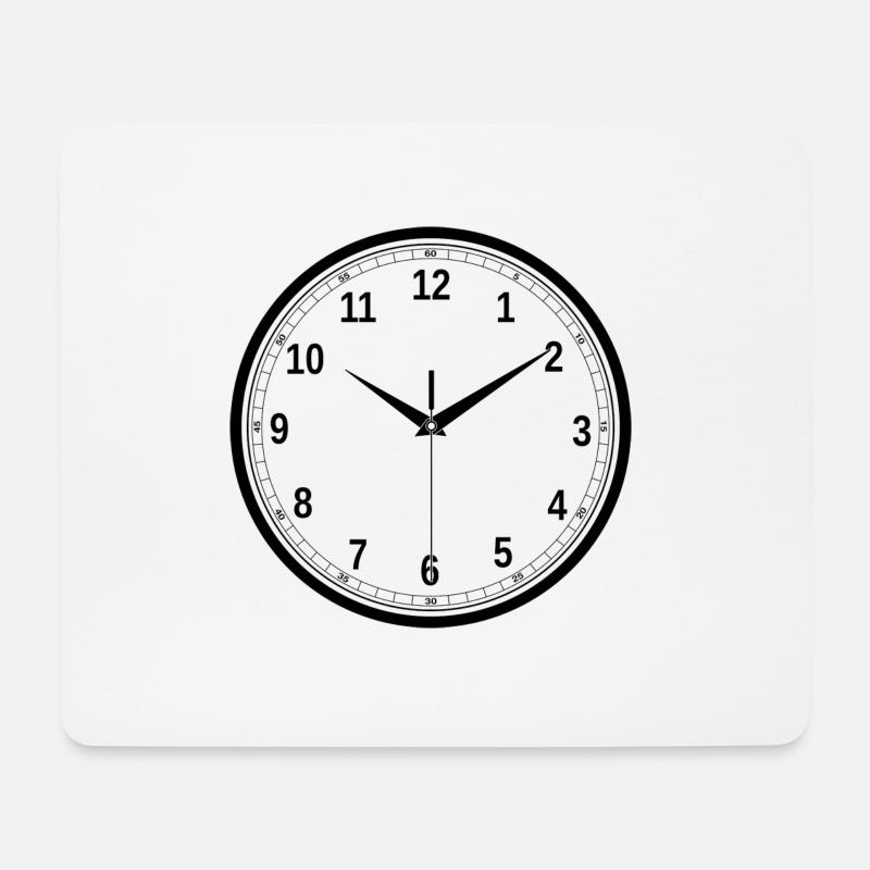 uhr zeit watch clock time hourglass sanduhr42 - Mousepad (Querformat) - Weiß
