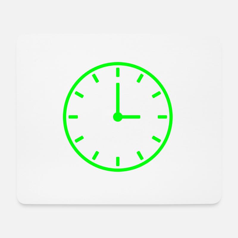 uhr zeit watch clock time hourglass sanduhr60 - Mousepad (Querformat) - Weiß