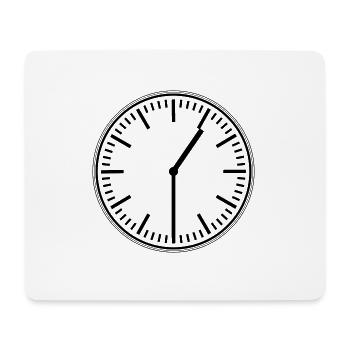 uhr zeit watch clock time hourglass sanduhr34 - Mousepad (Querformat) - Weiß - Vorne