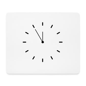 uhr zeit watch clock time hourglass sanduhr64 - Mousepad (Querformat) - Weiß - Vorne