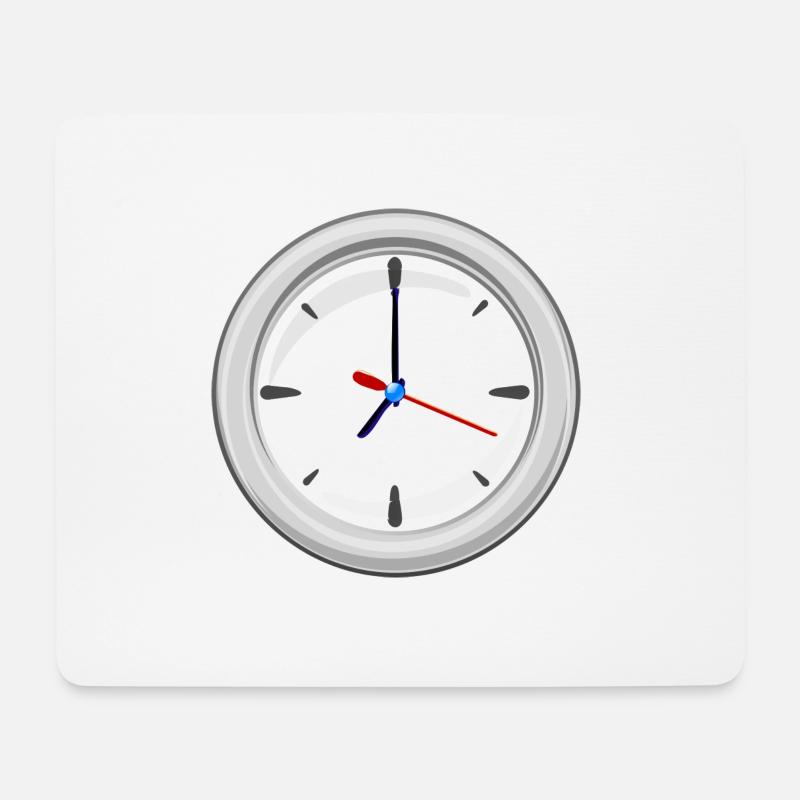 uhr zeit watch clock time hourglass sanduhr68 - Mousepad (Querformat) - Weiß