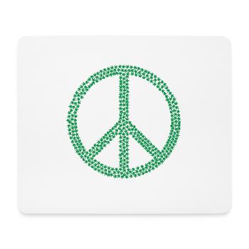 Peace Zeichen Hanfblätter Geschenk Geschenkidee - Mousepad (Querformat) - Weiß - Vorne