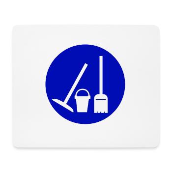 Nettoyage Nettoyage Nettoyage dame balai wischmop66 - Tapis de souris (format paysage) - blanc - Devant