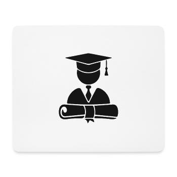 ICON Symbol Bachelor Master - Mousepad (Querformat) - Weiß - Vorne
