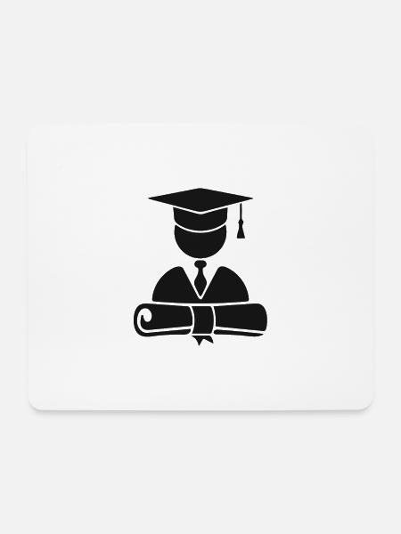 ICON Symbol Bachelor Master - Mousepad (Querformat) - Weiß