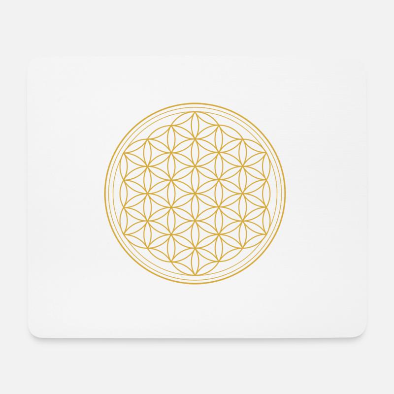 Blume des Lebens - Mousepad (Querformat) - Weiß