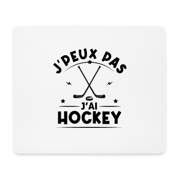 Je Peux Pas J'ai Hockey - Tapis de souris (format paysage) - blanc - Devant