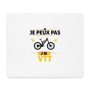Je Peux Pas J'ai VTT - Tapis de souris (format paysage) - blanc - Devant