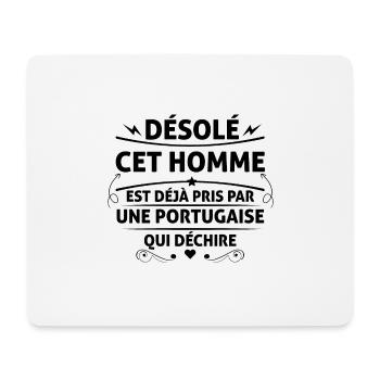 Désolé cet homme est déjà pris par une Portugaise - Tapis de souris (format paysage) - blanc - Devant