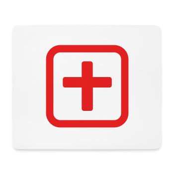 Japanese Number Ten 十 【Ju】 Kanji - Mouse Pad (horizontal) - white - Front