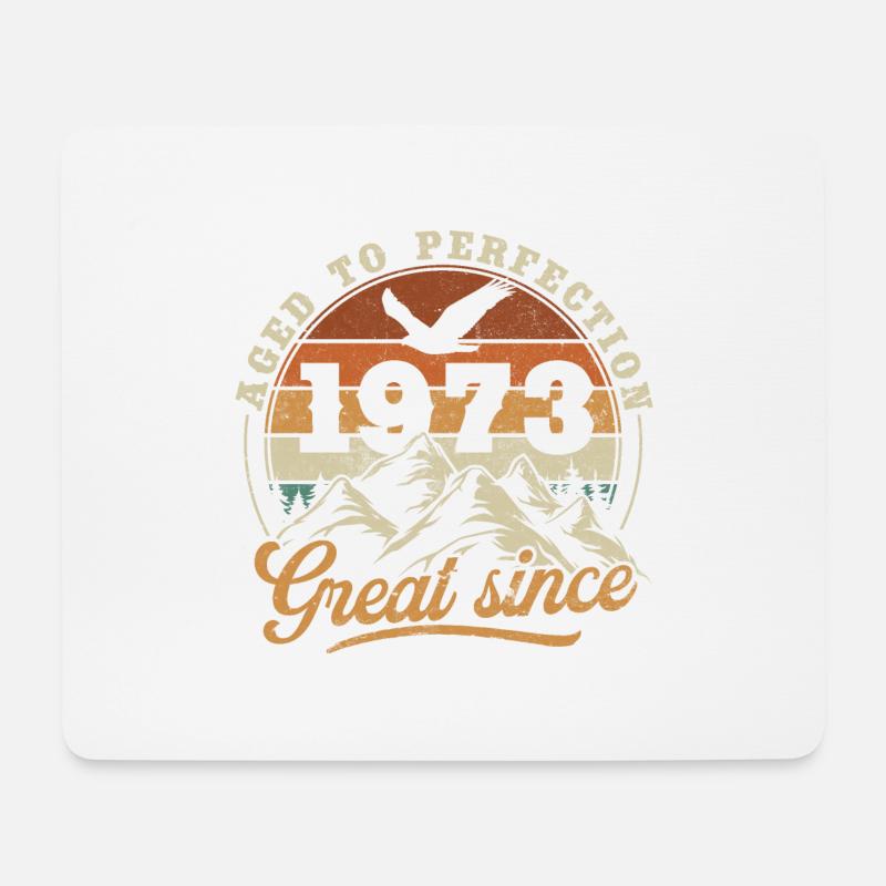 Vintage 1973 Vintage Jubiläum Retro - Mousepad (Querformat) - Weiß