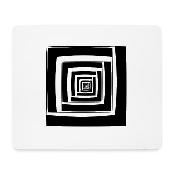 Carrés géométrie abstraite idée cadeau - Tapis de souris (format paysage) - blanc - Devant