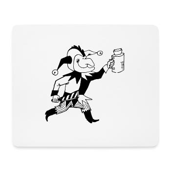 clown harlekin hofnarr kasper komiker narr witzbol - Mousepad (Querformat) - Weiß - Vorne