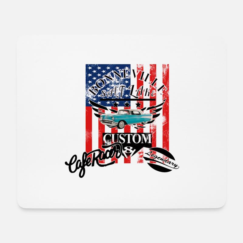 Muscle Car Auto Amerika - Mousepad (Querformat) - Weiß